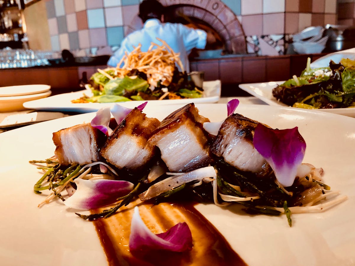 a plate of food on a table